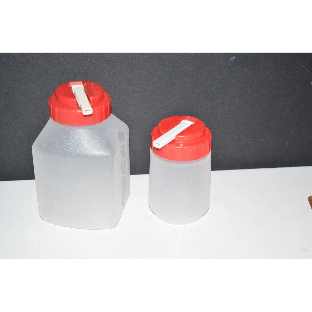 Vtg Rubbermaid Servin Saver Juice Box 16 oz Drink Bottle Red lid 0229 One pint +